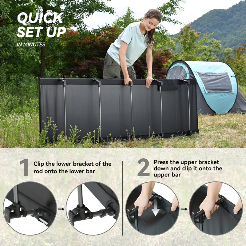 MARCHWAY Ultralight Folding Tent Camping Cot Bed, Portable Compact for Outdoor Travel, Base Camp, Hiking, Mountaineering, Lightweight Backpacking (Black) - Image 5